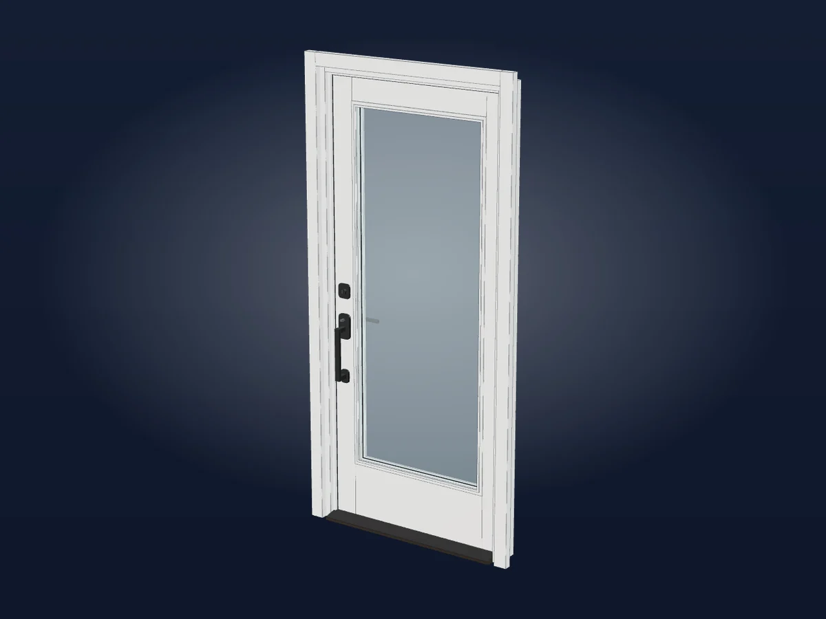Entry Door, 3-D model of the unit A1 installs (illustration)