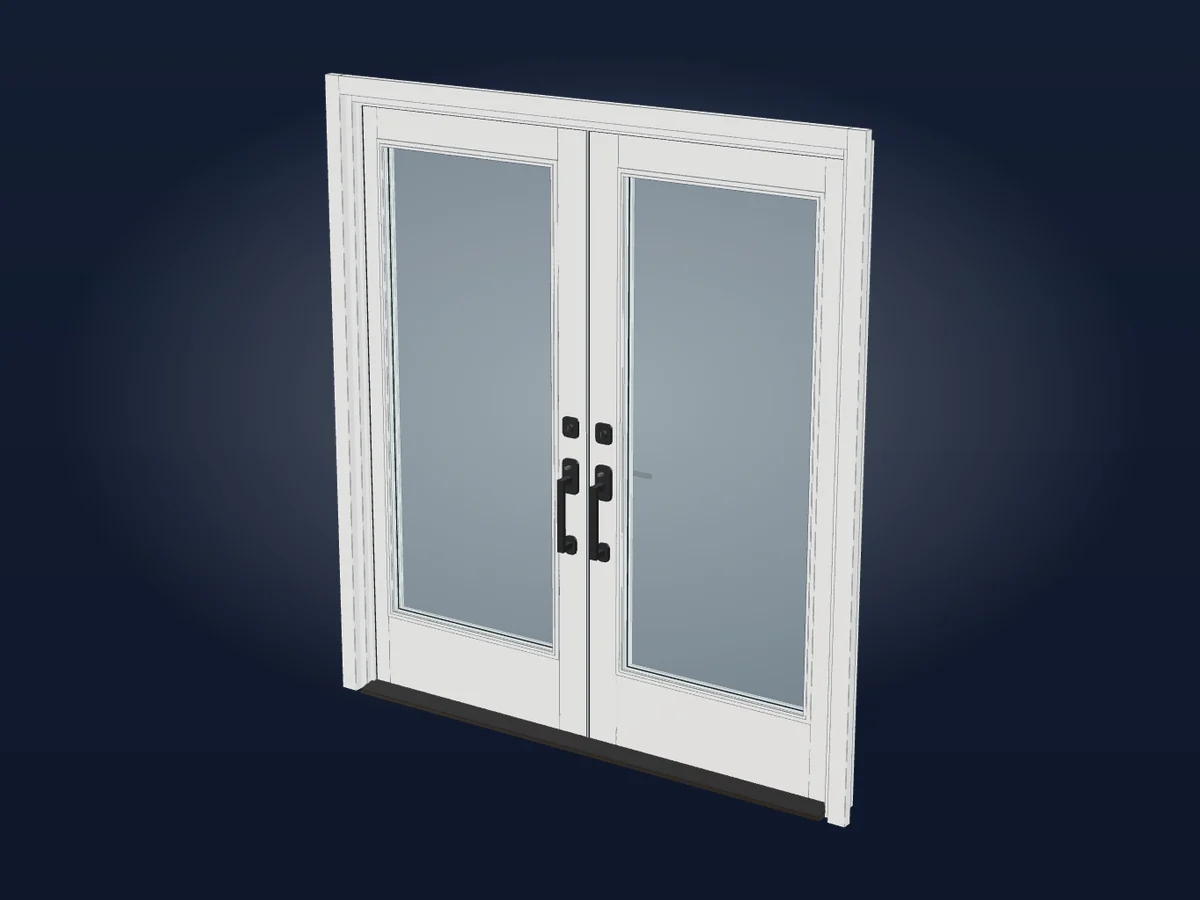 French Door, 3-D model of the unit A1 installs (illustration)