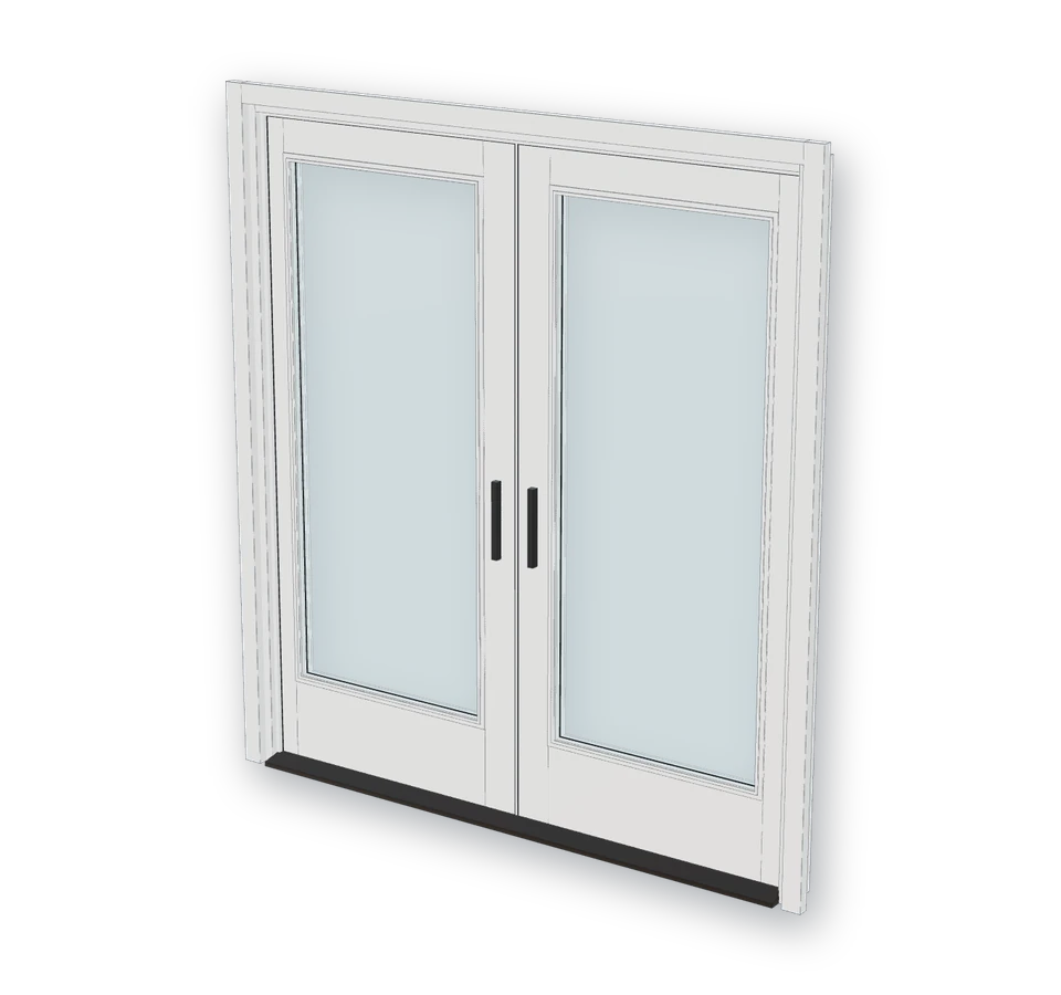 French Doors — 3-D render of the Vytex model A1 installs in Greater Atlanta