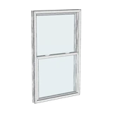 Double Hung window, 3-D render