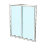 Patio door, 3-D render