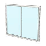 Sliding door, 3-D render