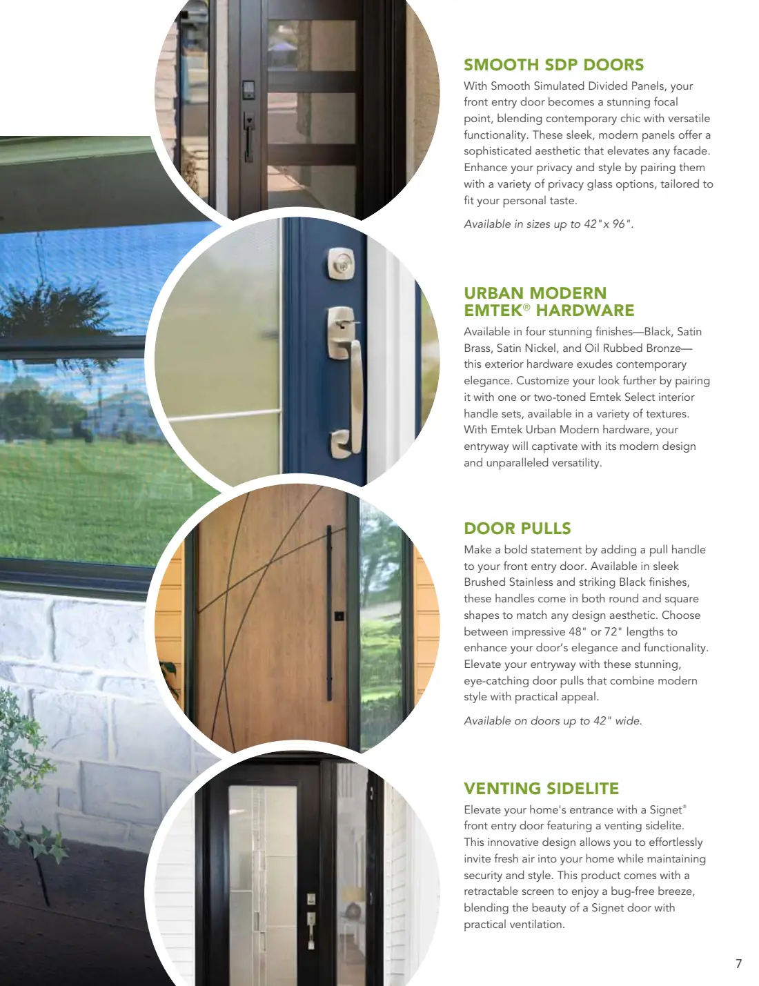 Entry Doors: Signet, Ascent & Legacy brochure, page 8