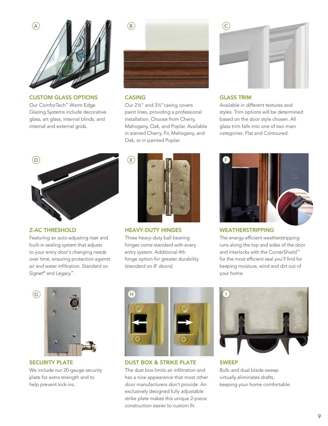 Entry Doors: Signet, Ascent & Legacy brochure, page 10