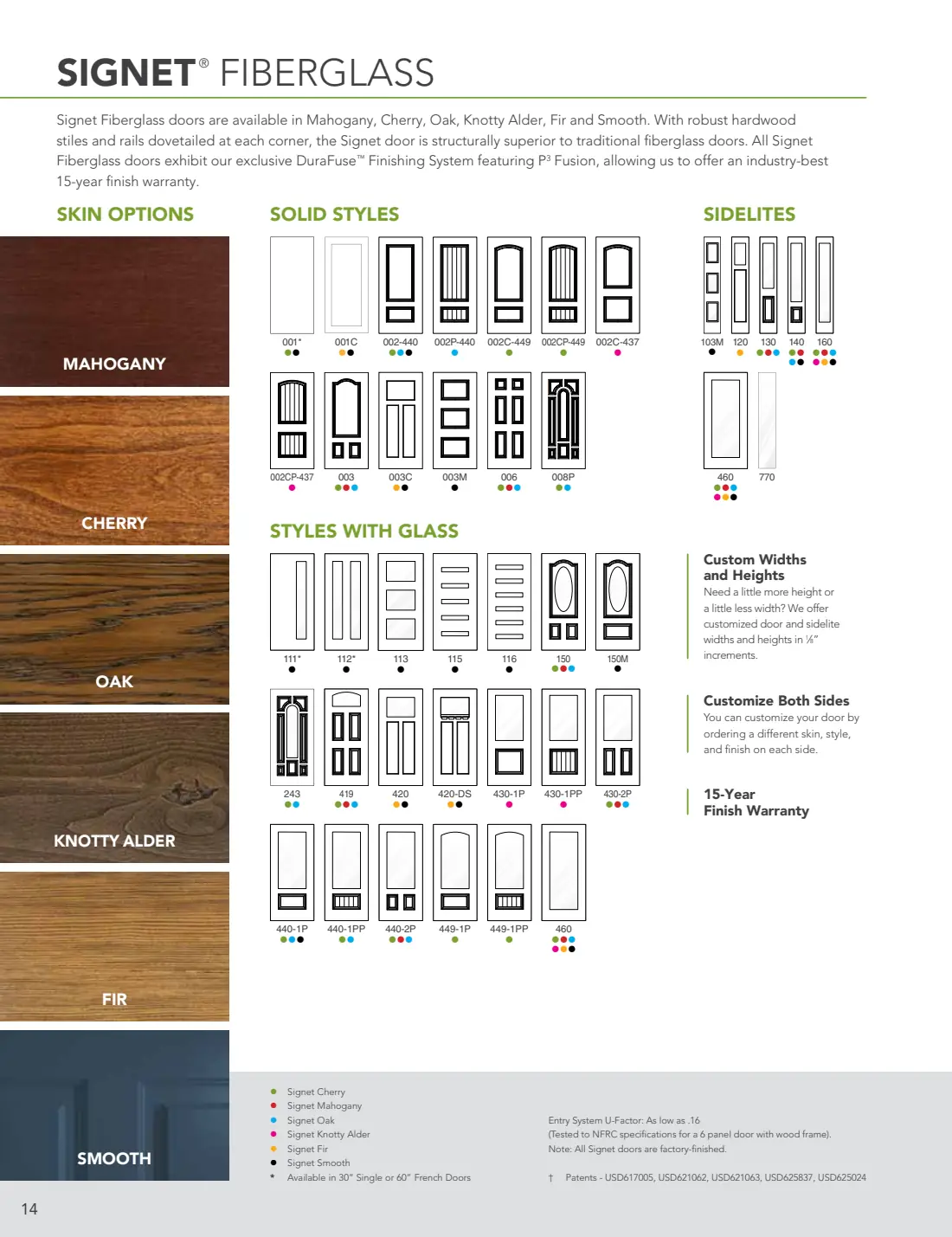 Entry Doors: Signet, Ascent & Legacy brochure, page 15