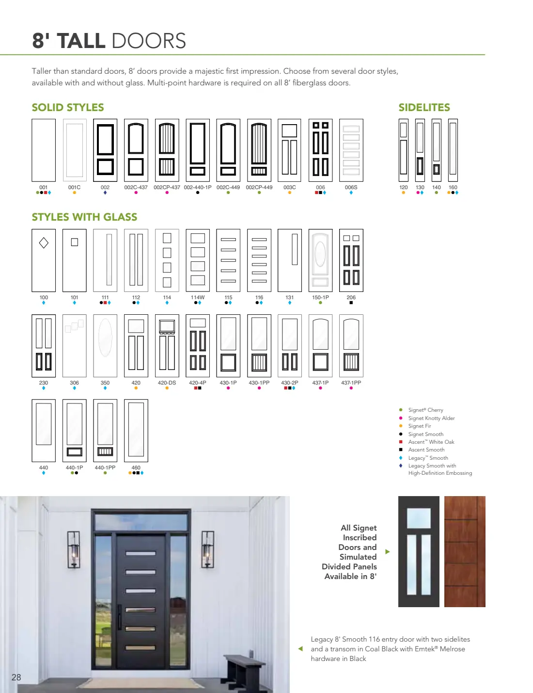 Entry Doors: Signet, Ascent & Legacy brochure, page 29