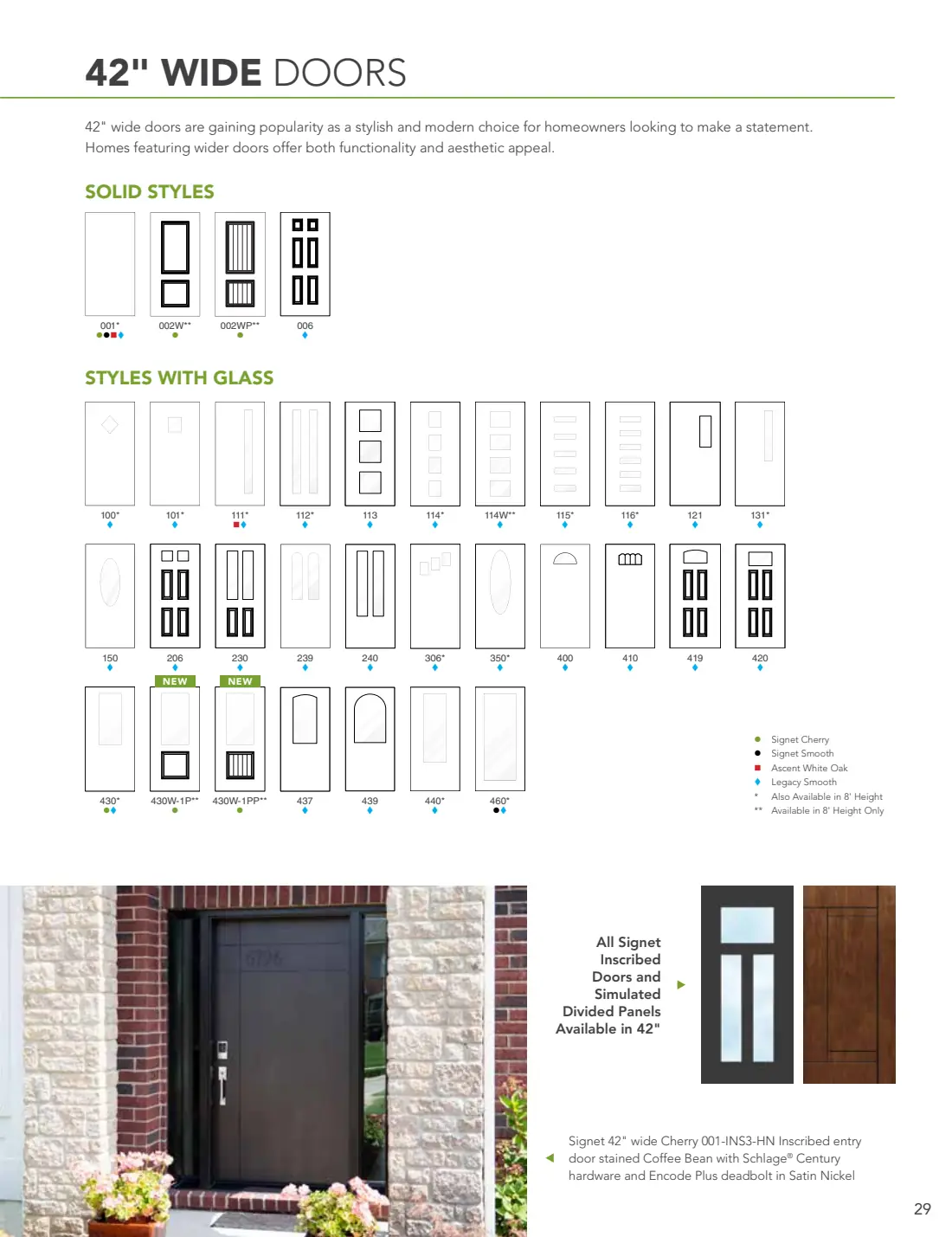 Entry Doors: Signet, Ascent & Legacy brochure, page 30