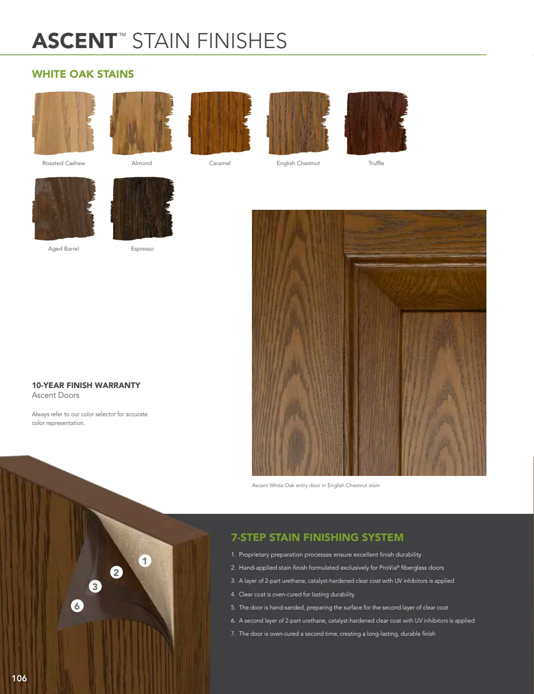Colors, Stains & Hardware brochure, page 3