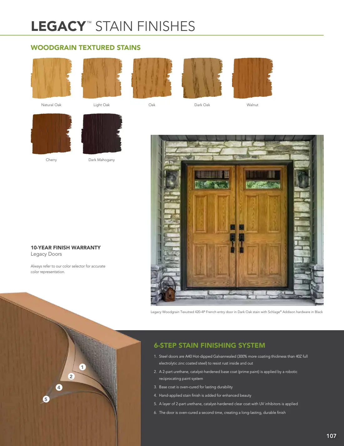 Colors, Stains & Hardware brochure, page 4