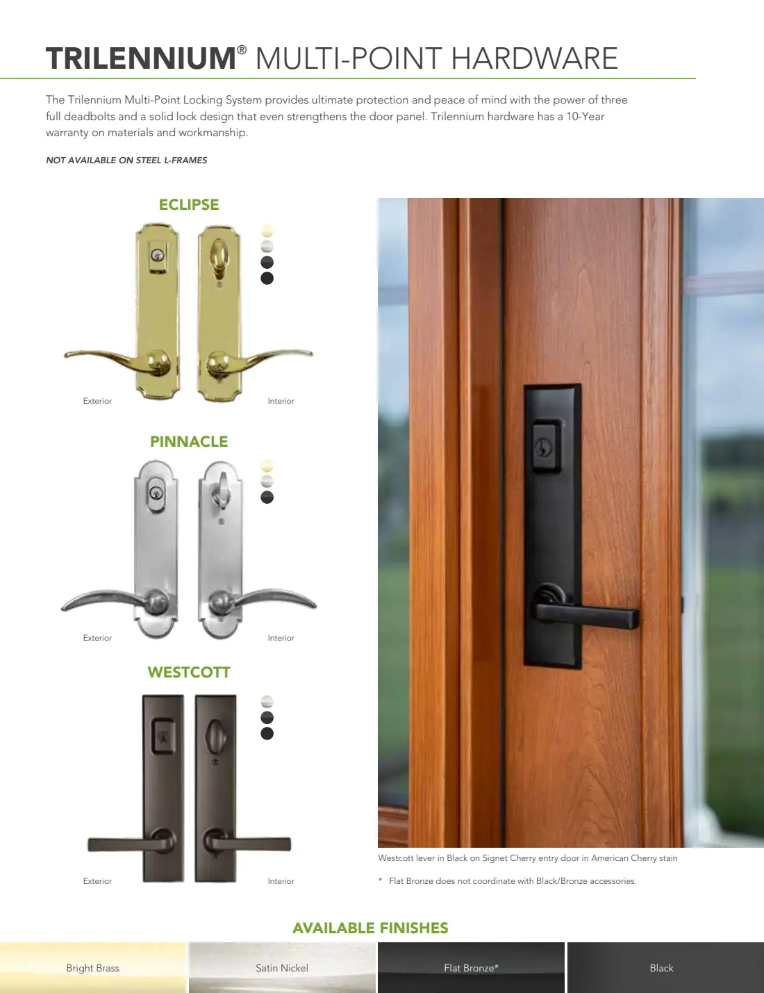 Colors, Stains & Hardware brochure, page 12