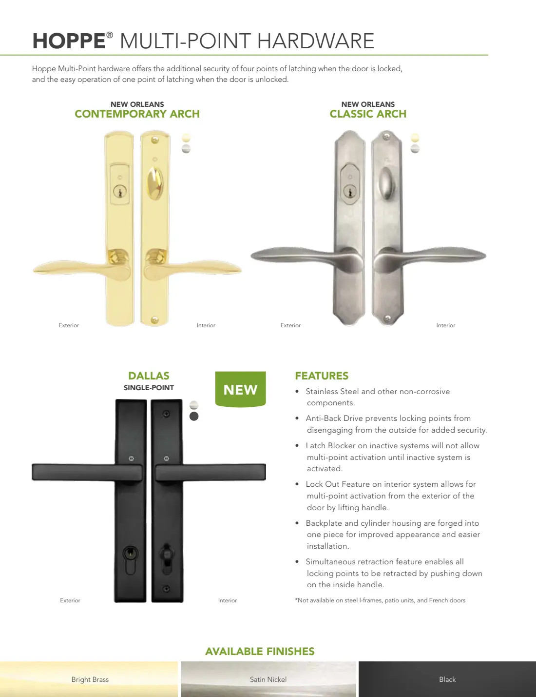 Colors, Stains & Hardware brochure, page 14