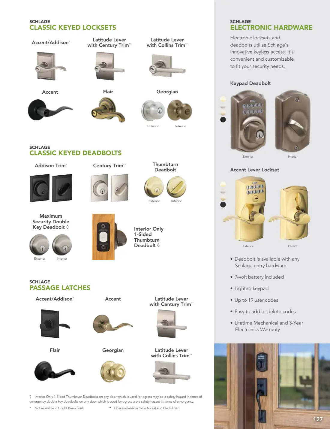 Colors, Stains & Hardware brochure, page 23