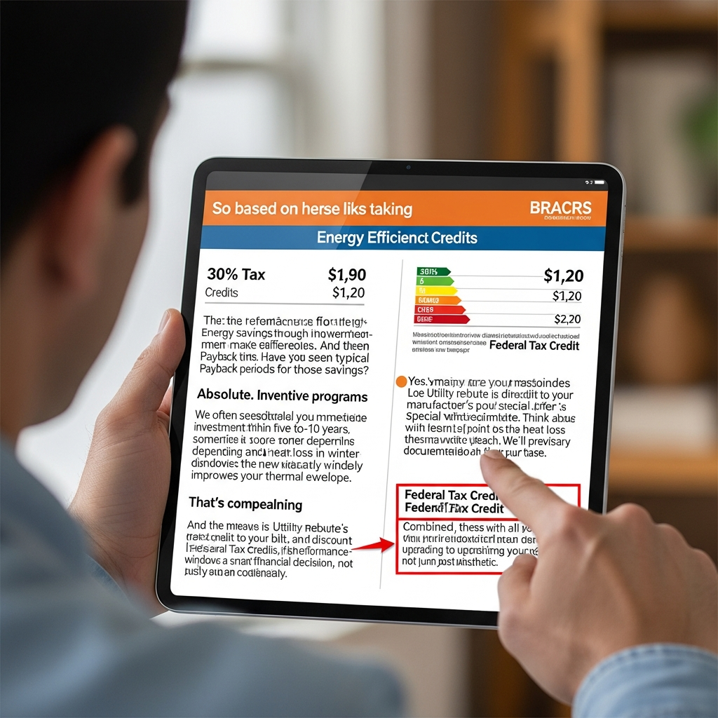A family discussing financing options for home improvements, including window replacement, with a financial advisor.