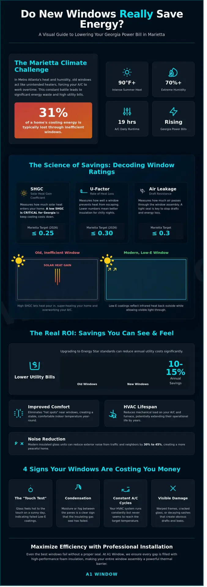 Do New Windows Save Energy? A Marietta Homeowner’s Guide for 2026